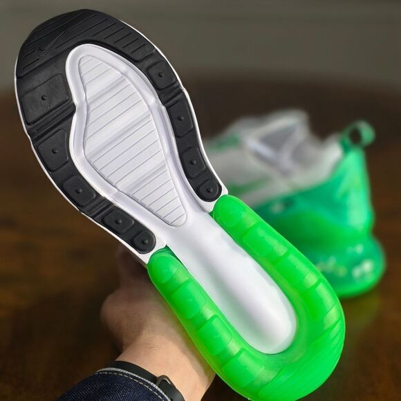 Nike Air Max 270 White/Green Shock USA Men's Size 10 /UK 9/EU 44 New AH6789-117 - Picture 13 of 16